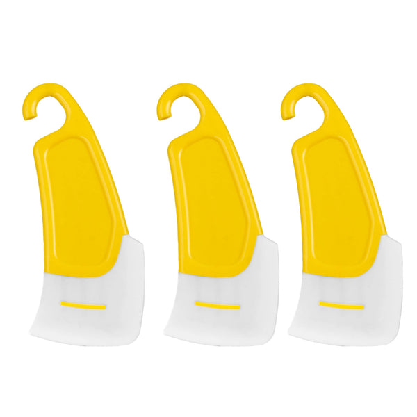 3Pcs Silicone Pan Scrapers - Cleaning Dish Scrapers with Hanging Hook - Flexible Pan Scraper Tool
