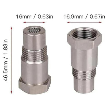 2Pcs Industrial-Grade Stainless Steel Threaded Pipe Connector