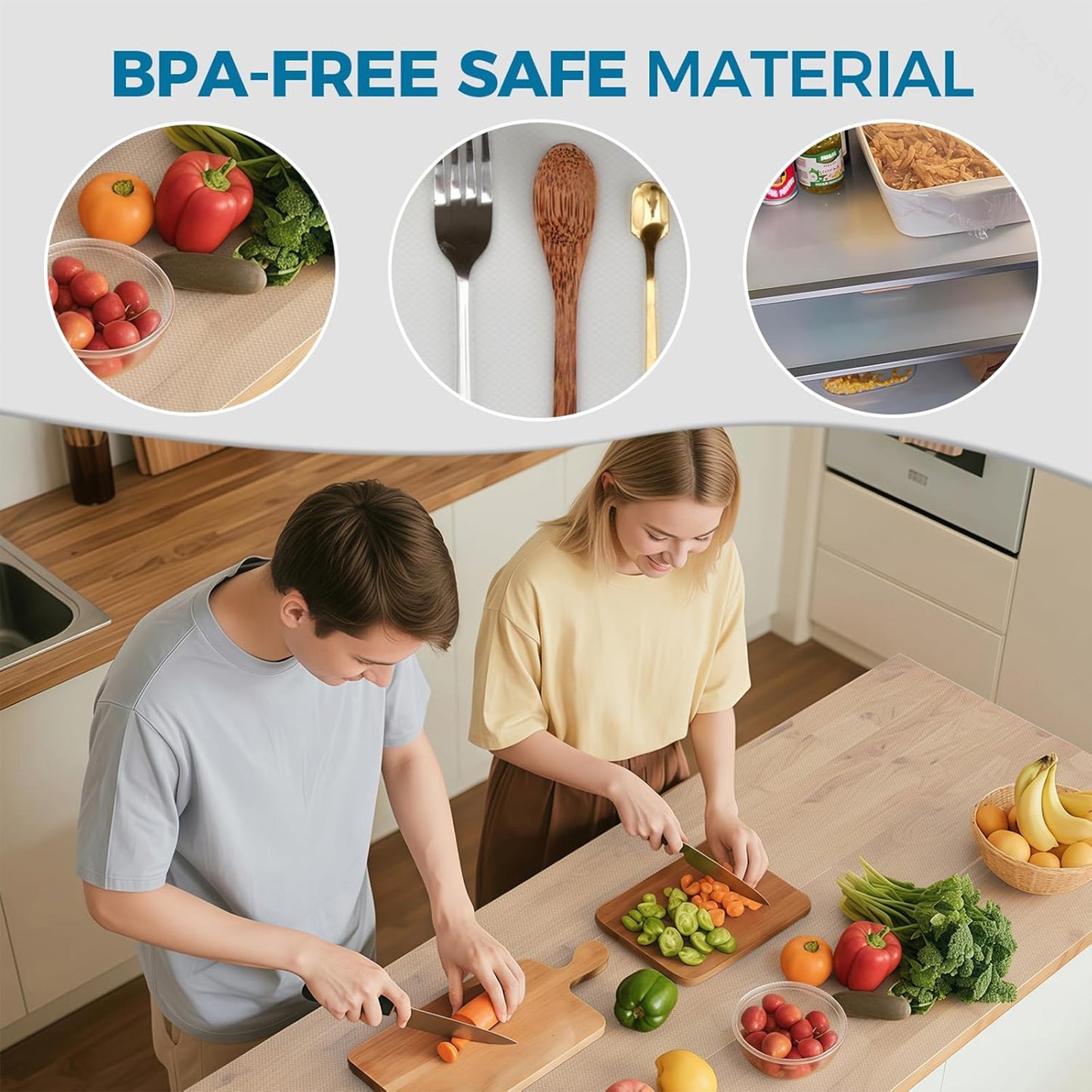 Shelf Liner, Adhesive-Free EVA Cabinet/Fridge Liner (Clear Polka-Dot Style)