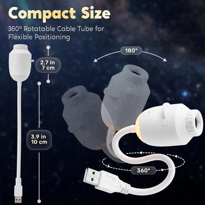2-in-1 Starry Sky Projector Night Light with 3 Interchangeable Films