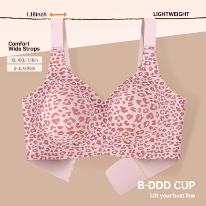 Plus Size Bras for Women Supportive Wireless Push Up Bra Full Coverage No Underwire Seamless