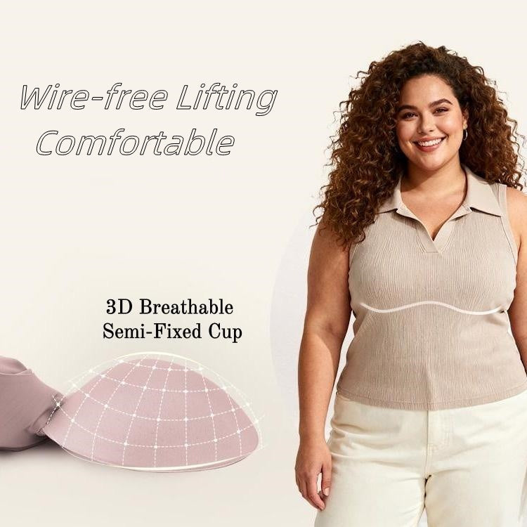 Plus Size Bras for Women Supportive Wireless Push Up Bra Full Coverage No Underwire Seamless
