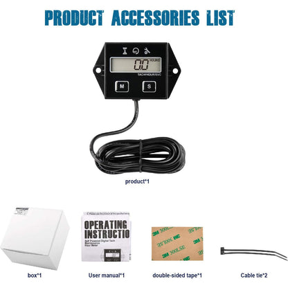RL-HM011E Digital Hour Meter & Tachometer | Maintenance Reminder