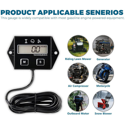 RL-HM011E Digital Hour Meter & Tachometer | Maintenance Reminder