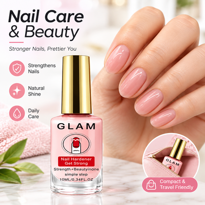 2PCS Natural Pink Nail Hardener – Quick-Drying Nail Strengthener
