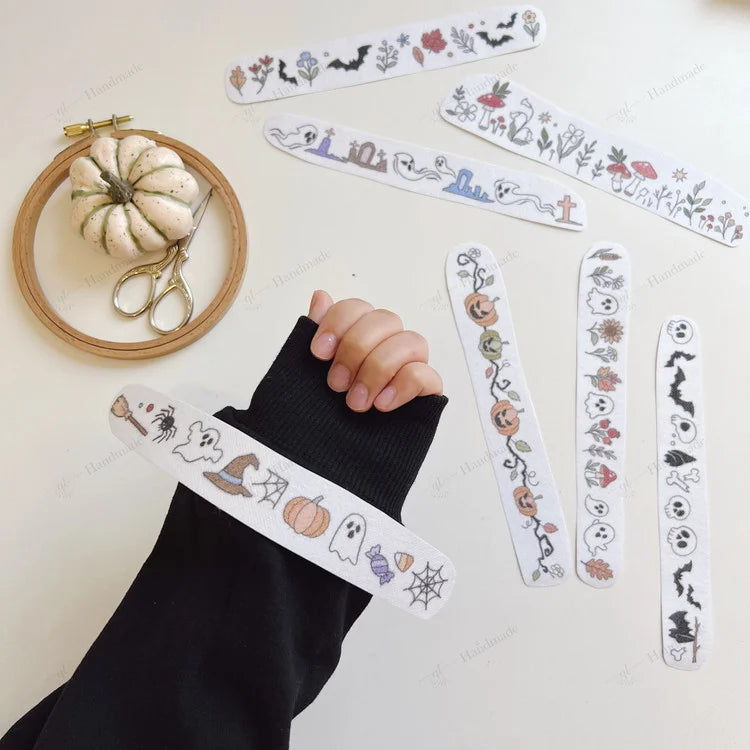 2 Size Classic Halloween-style Embroidery Patterns - Stick & Stitch For Beginners