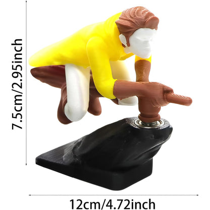 4Pcs Broomstick Dashboard Ornament, Motion-Activated Drifting