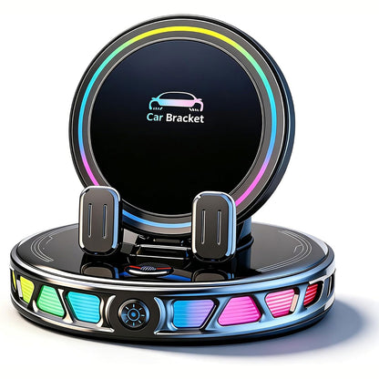 15W MagSafe Car Mount Charger with 7-Color RGB Light, Car Phone Holder for Your Car