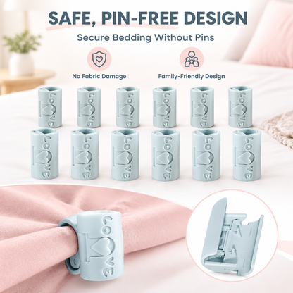 20 Counts Two-Speed Adjustment Sheet Grippers – Anti-Slip Clips for Beds Prevent Sliding Falling Out