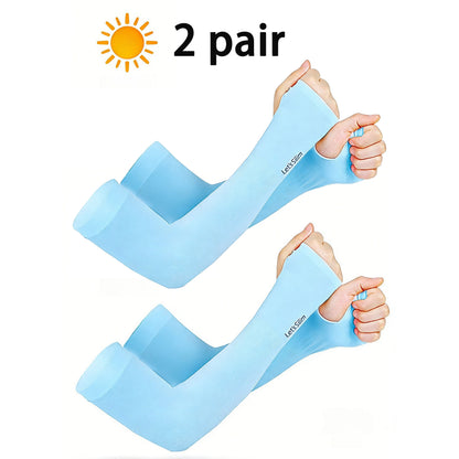 2Pair SportsTrail Cooling Arm Sleeves for Men & Women – Breathable