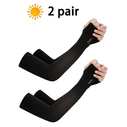 2Pair SportsTrail Cooling Arm Sleeves for Men & Women – Breathable