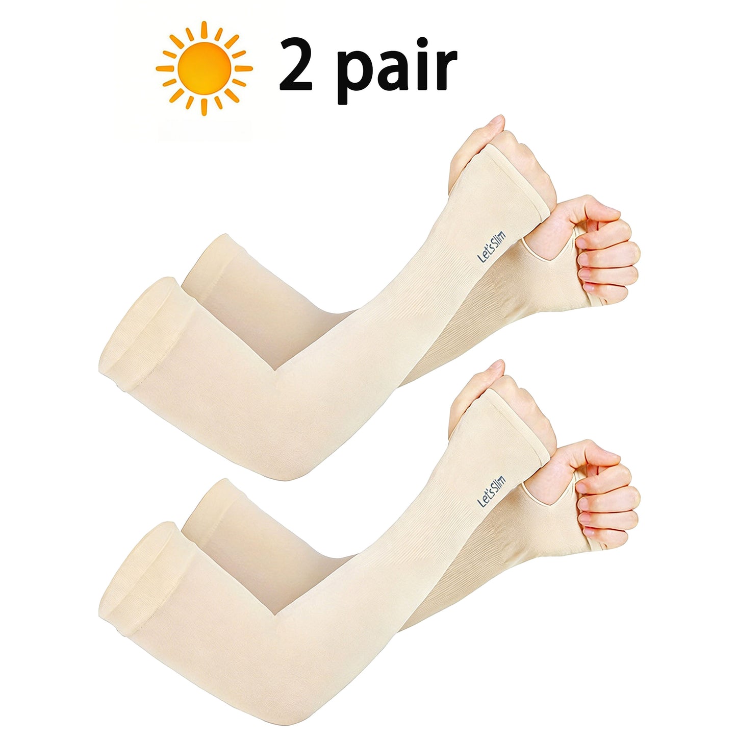 2Pair SportsTrail Cooling Arm Sleeves for Men & Women – Breathable
