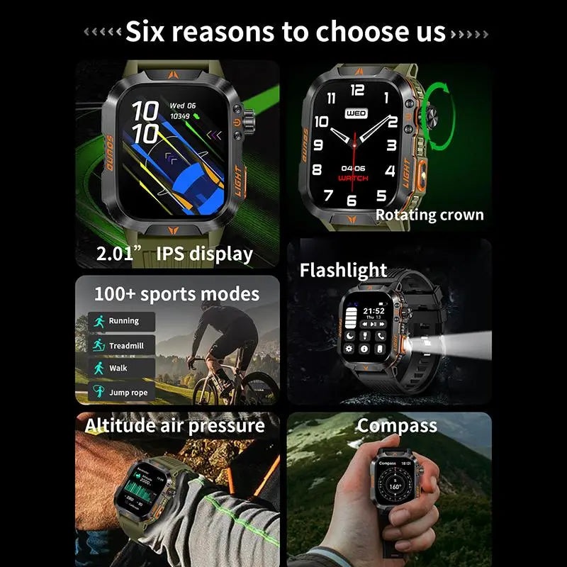 Multifunctional Wireless Smartwatch, Wearable Sporty Digital Watch