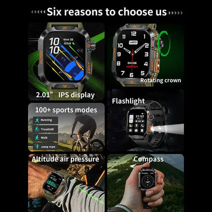 Multifunctional Wireless Smartwatch, Wearable Sporty Digital Watch