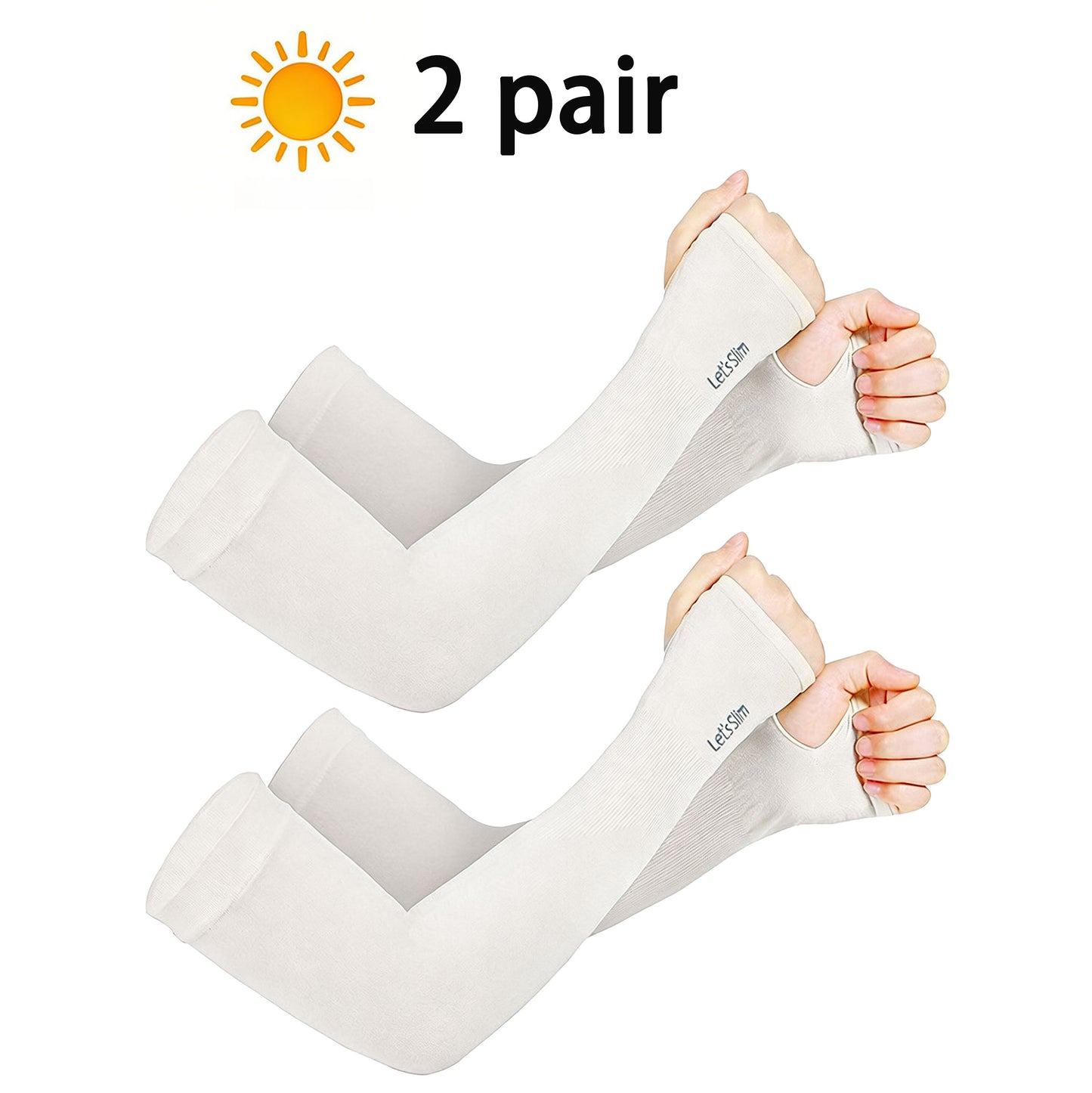 2Pair SportsTrail Cooling Arm Sleeves for Men & Women – Breathable