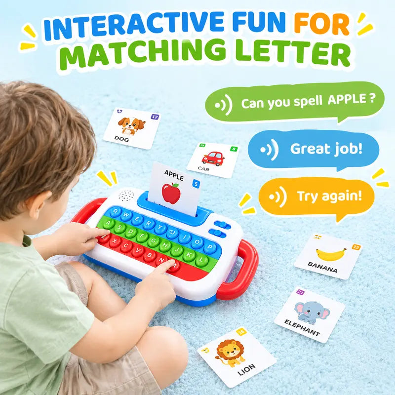 Talking Flash Cards Interactive Educational Toys Keyboard Learning Toy for Kids