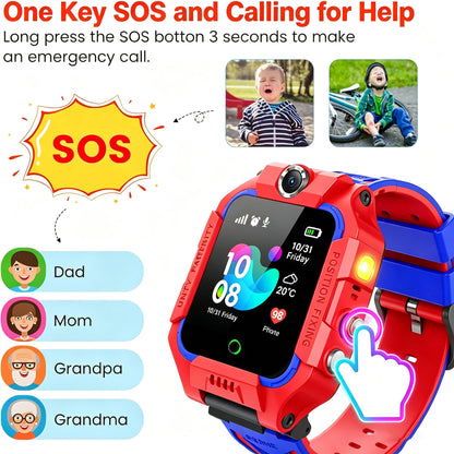 Kids Watch for Toddler GPS Tracker, Phone Watch Calling SOS