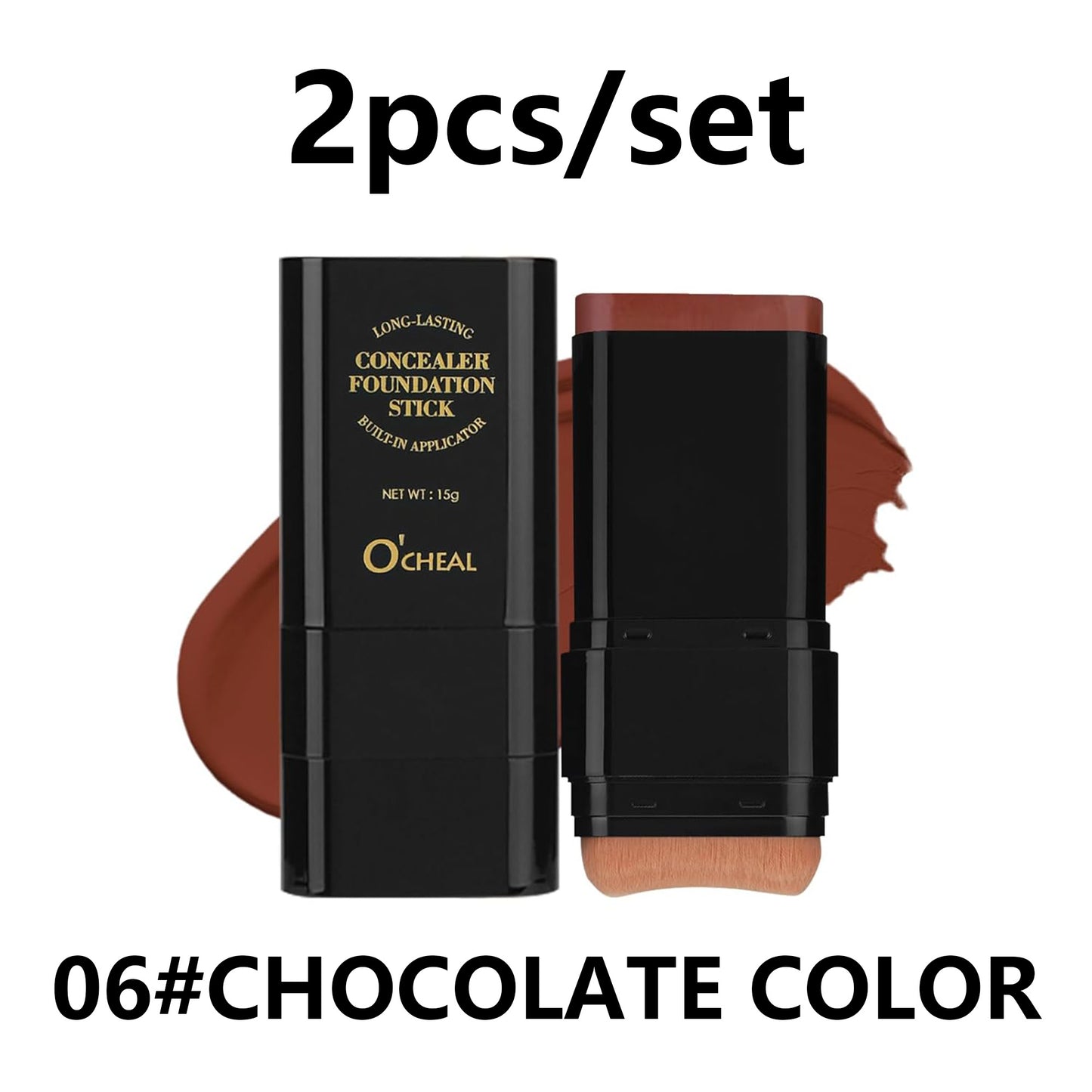 2PCS Face Foundation Contour Stick Long-wear Concealer