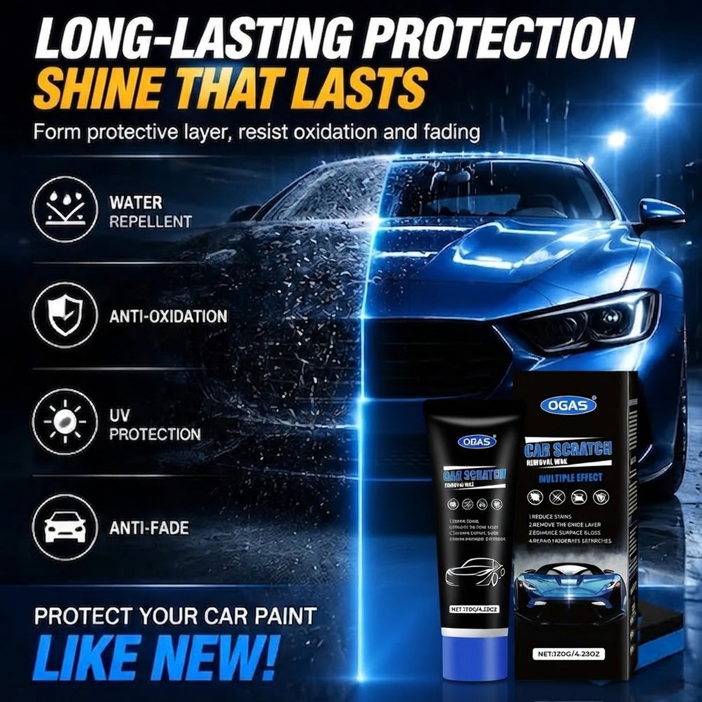 Deep Car Scratch Repair Wax Kit – Premium Polishing & Repair Tool With Wipe Cloth and Sponge