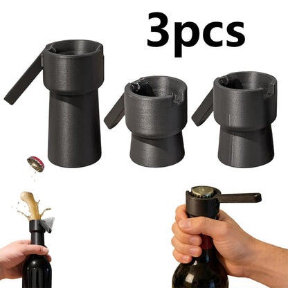 3PCS Lever Beer Bottle Opener Shoots Cap for Different Beer Bottles