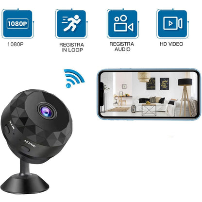 Mini Magnetic WiFi Security Camera 1080P HD with Night Vision & Motion Detection