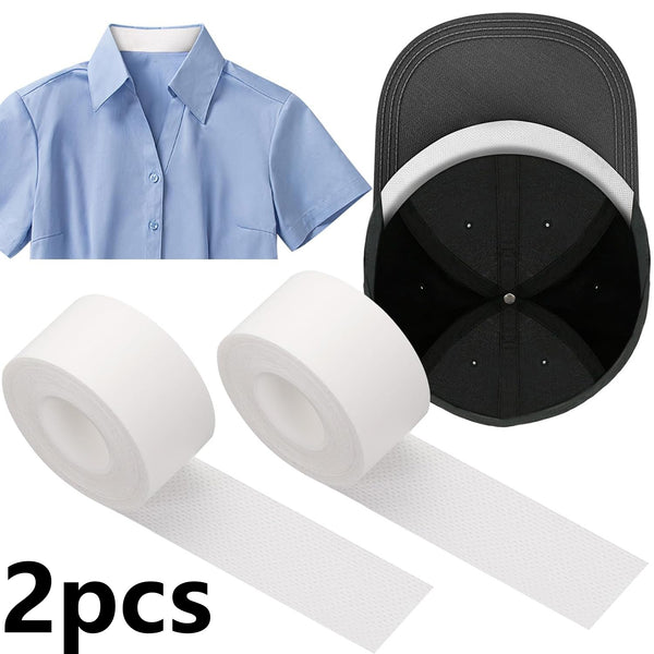 2 Roll Disposable Collar Protector Sweat Pads Self-adhesive