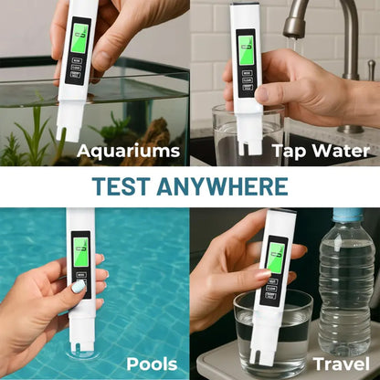 4-in-1 TDS Meter Digital Water Tester for Drinking Water Accurate 0-9990 PPM EC