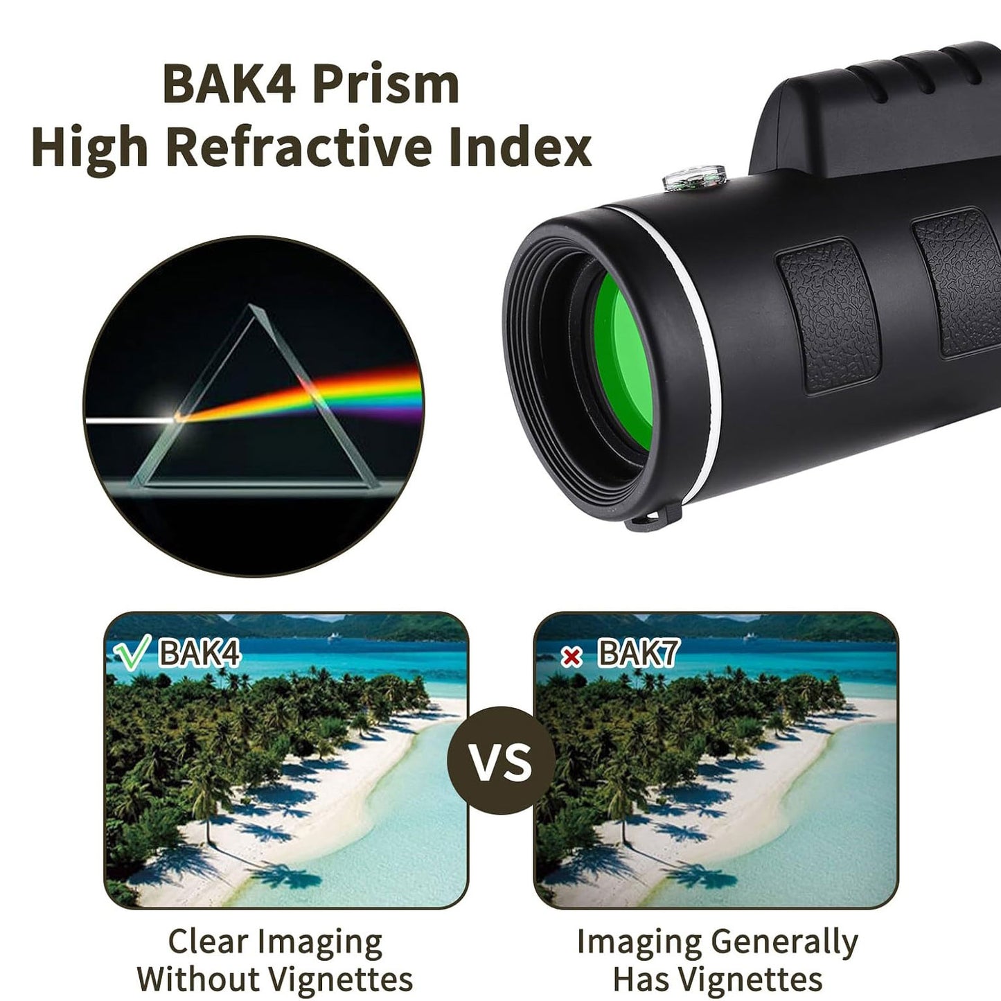 Monocular Telescope, 40x60 High Power HD Monocular Night Vision Watching Hunting