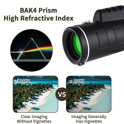 Monocular Telescope, 40x60 High Power HD Monocular Night Vision Watching Hunting