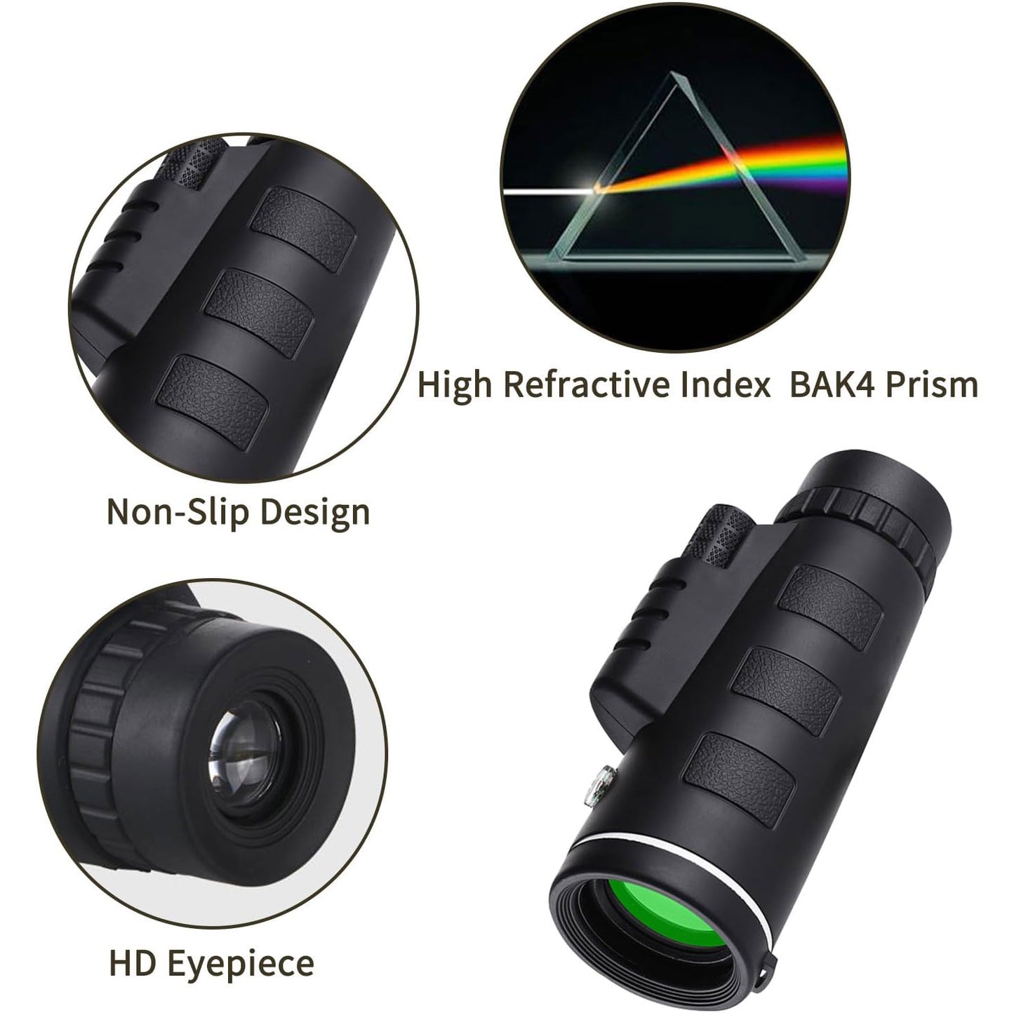 Monocular Telescope, 40x60 High Power HD Monocular Night Vision Watching Hunting