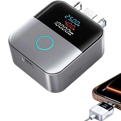 140W Smart Auto Stop Charging Adapter, Type C Fast Charger with LCD Display