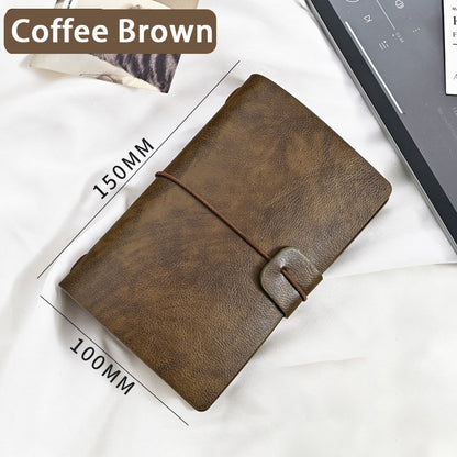 Leather Writing Journal Notebook Refillable, Handmade Travelers Notebook