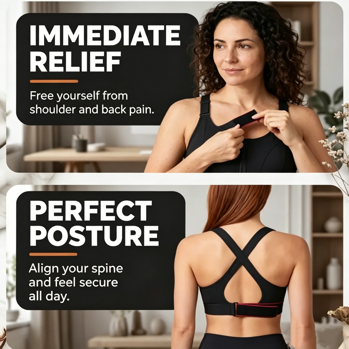 Sports Bras for Women High Impact Full Support Workout Wirefree Front Adjustable Shockproof Vest Bra