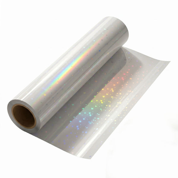 1Roll Iridescent Holographic Sticker Paper Vinyl Roll Self-Adhesive Laminating Sheets Film 11.8inch*10ft
