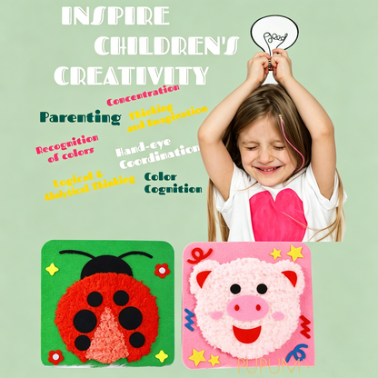 4Pcs Sewing Kit for Kids DIY Embroidery Sewing Kit Cute Animal Sewing Projects Easy Crafts