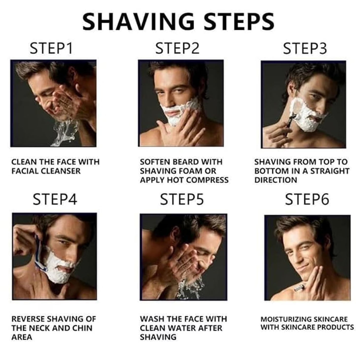 Men's Shaving Razor Set, 2 Blade Holder & 24 Replacement Blades, 6 Layer Progressive Blades
