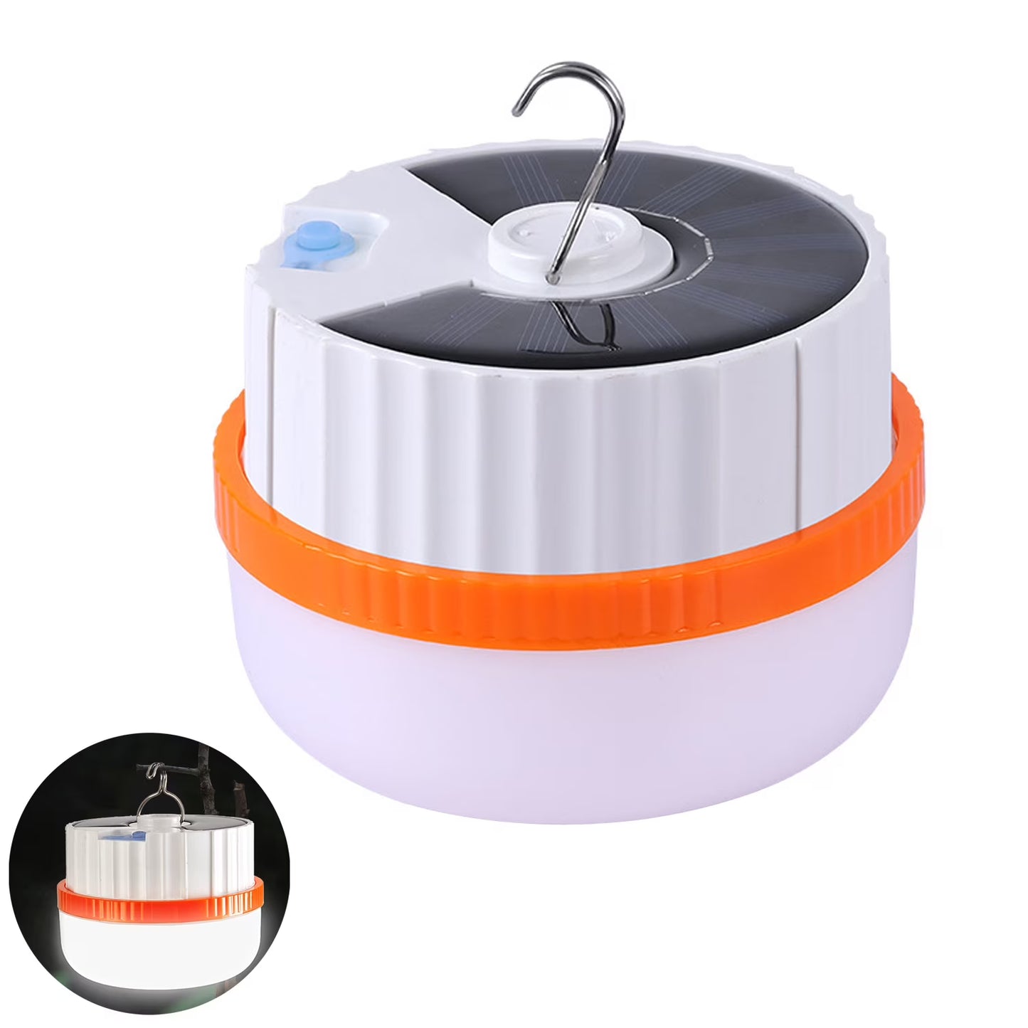 2Pcs Outdoor Solar LED Camping Gear: USB-Rechargeable Camping Light (Waterproof, Hanging Tent Light)