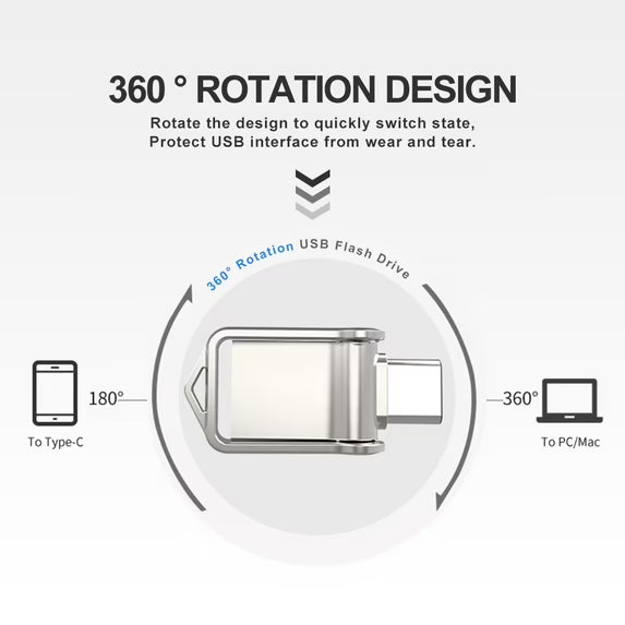 2TB Metal Flash Drives USpB 3.2 Steady Speed Pendrive Portable SSD Memoria Flash Disk Adaptier