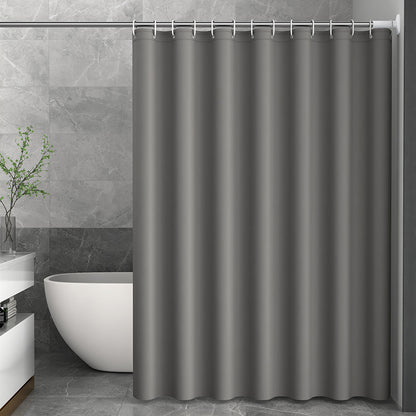 Minimalist Solid Pure Pink Shower Curtain with Hooks,Waterproof Fabric Privacy Bath Curtain