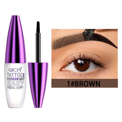 4Pcs Easy Tatoo Eyebrow Gel Peel off - Semi-Permanent Tattoo Eyebrow Tint Kit Waterproof Long
