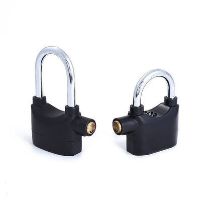 110 dB Alarm Hanging Padlock, Outdoor Stainless Steel Door Lock with Alarm and 3 Keys