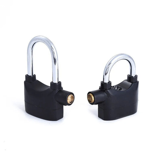110 dB Alarm Hanging Padlock, Outdoor Stainless Steel Door Lock with Alarm and 3 Keys