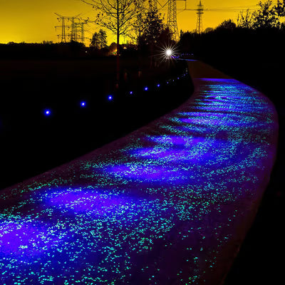 300Pcs Outdoor Luminous Stones Outdoor Yard Lawn Path Pebbles for Aquarium Fish Tank Decor