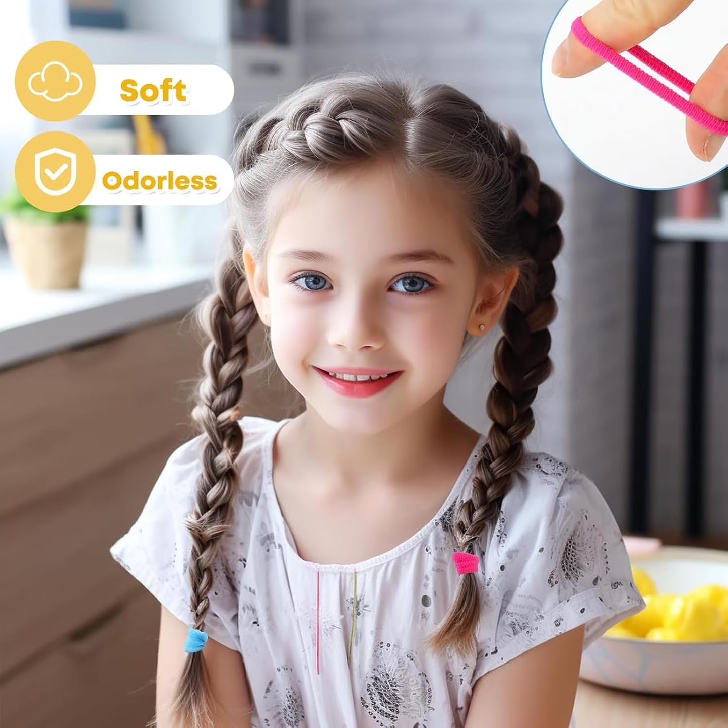875-Piece Colorful Elastic Hair Tie and Clip Set – Includes Cute Hair Accessories and Storage Box