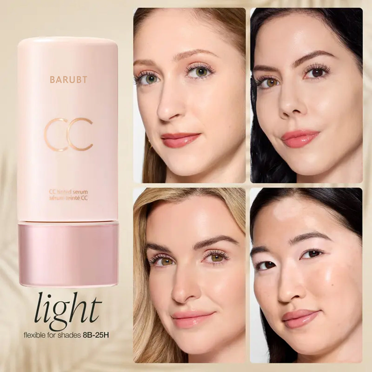 CC Tinted Serum — Color-Correcting Tinted Serum, Lightweight Coverage, No-Makeup Makeup Waterproof