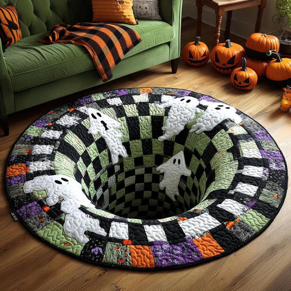 3D Halloween Rug, Novelty Ghost Skeleton 3D Optical Illusion Rugs