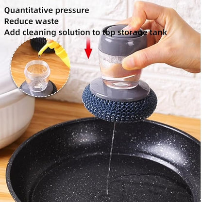 1 Set Dish Brush with Soap Dispenser