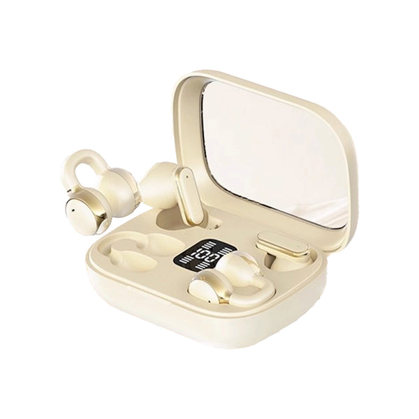 2-in-1 Ear Clip & Semi-In-Ear Wireless Headphones, 2026 Model with Digital Display Charging Case