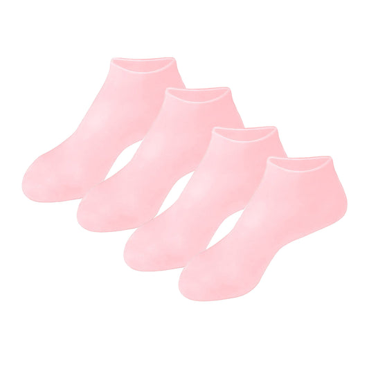 2 Pairs Silicone Moisturizing Foot Socks, Soft Silicone Socks, Anti Slip Gel Spa Socks