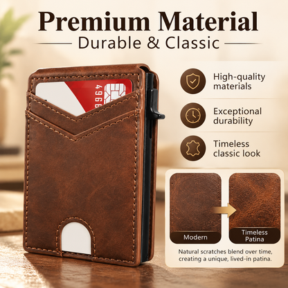 Slim Wallet Minimalist RFID Blocking Front Pocket Credit Card Holder